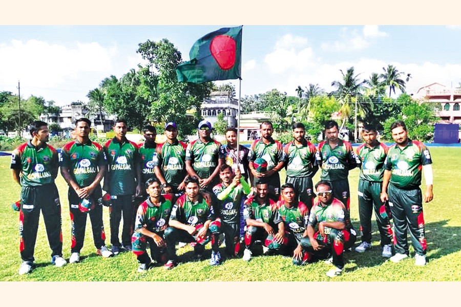 Players of the physically challenged cricket team in Gopalganj