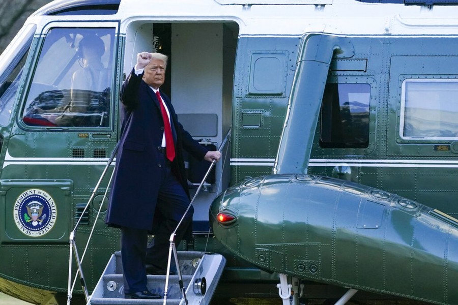 Trump leaves White House, says 'It's been a great honour"