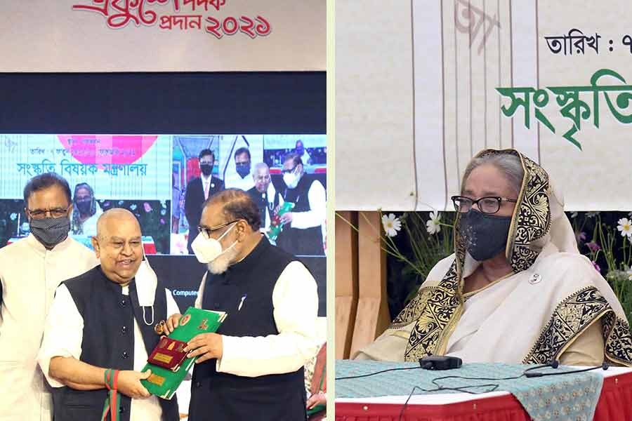 PM Hasina confers Ekushey Padak on 21 personalities