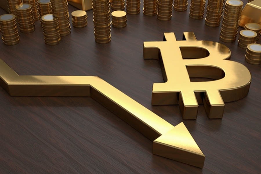 Bitcoin falls 5.84pc to $43,418