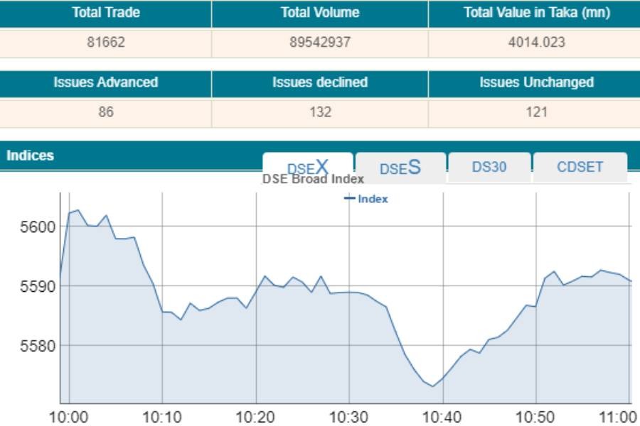 Stocks fall marginally at opening