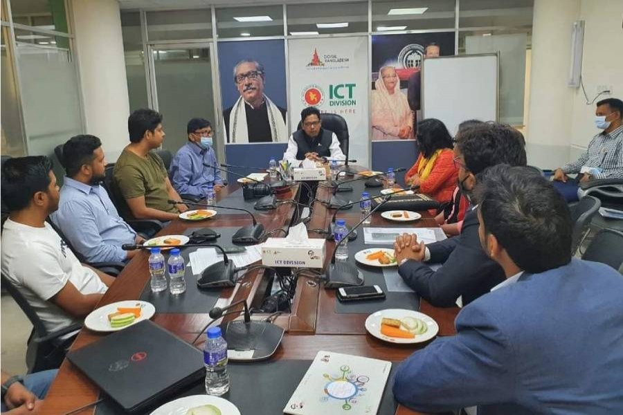 Before leaving Bangladesh, the winners of the ideaTHON contest met the State Minister of ICT Division Zunaid Ahmed Palak on March 4, 2021