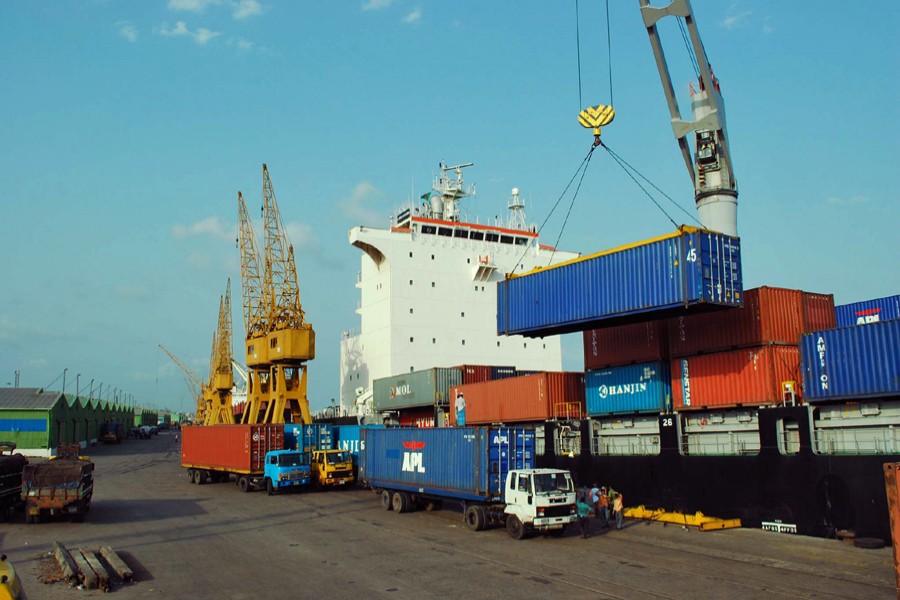 A view of Chittagong Port is seen in this undated file photo