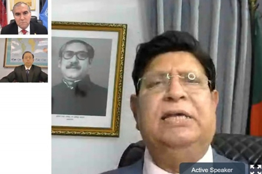 Foreign minister seeks support for LDCs to produce Covid jabs