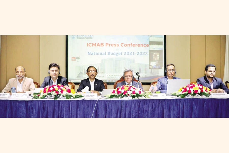 ICMAB President Abu Bakar Siddique presiding over a post-budget virtual press conference in the city on Sunday