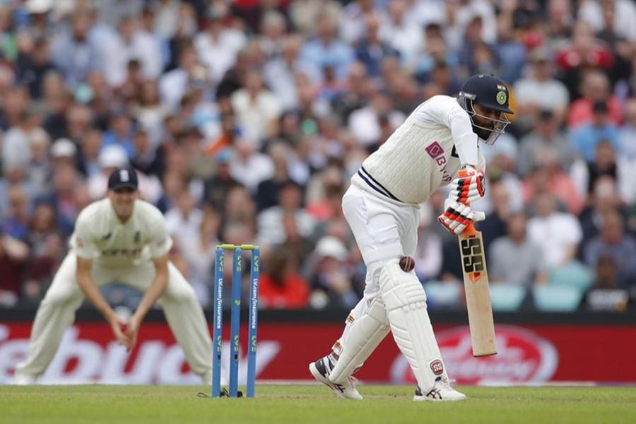 Fourth Test - England v India - The Oval, London, Britain - September 2, 2021 India's Ravindra Jadeja in action Action Images via Reuters/Andrew Couldridge