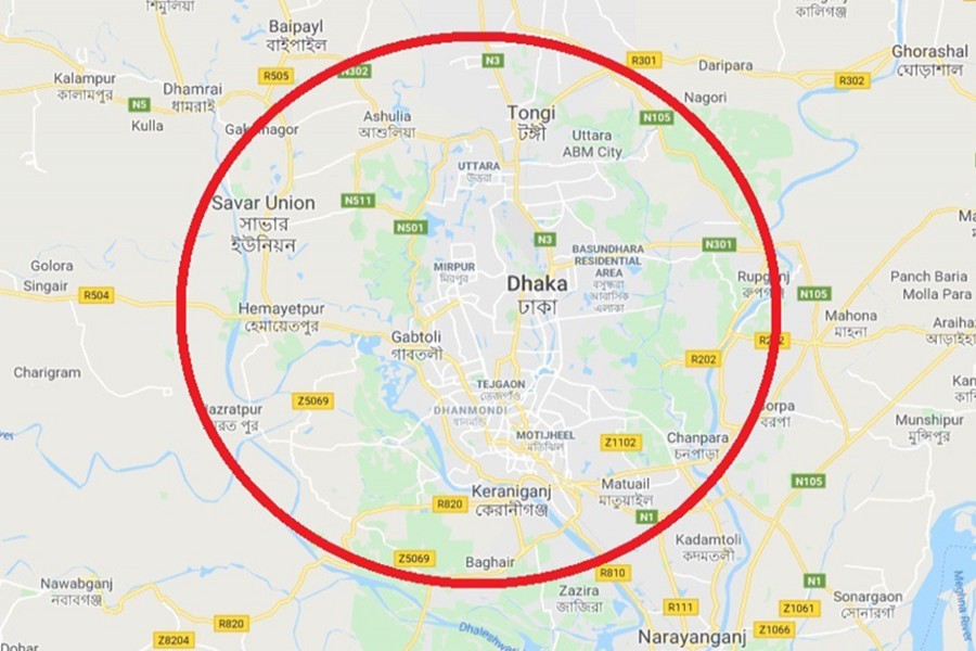 Elevated road planned around Dhaka city