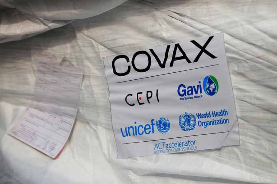 A pack of AstraZeneca/Oxford vaccines is seen as the country receives its first batch of coronavirus disease (COVID-19) vaccines under the COVAX scheme, at the international airport of Accra in Ghana on February 24 this year -Reuters file photo