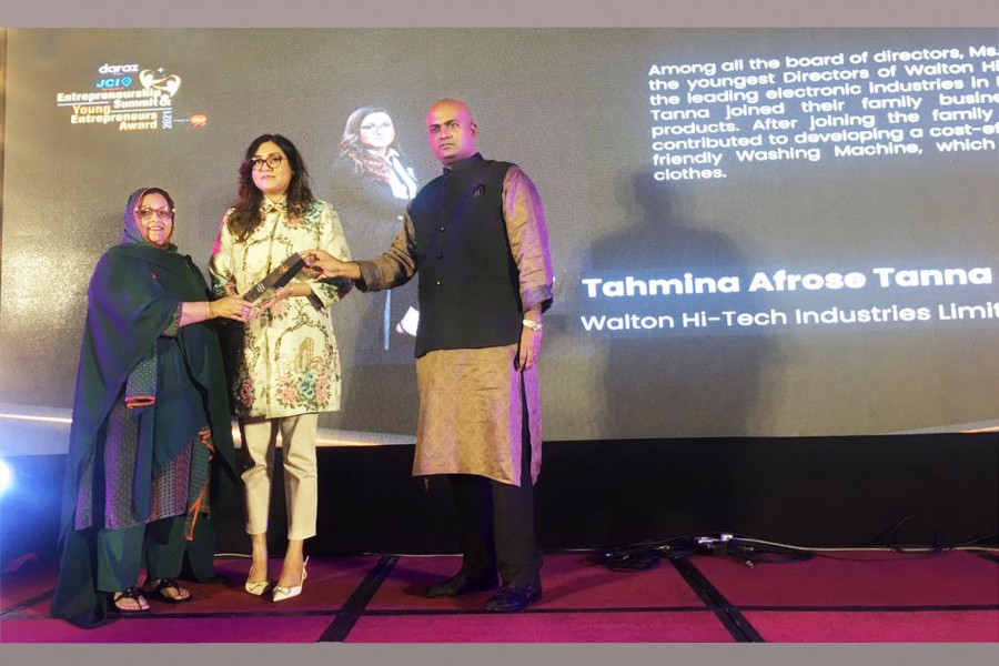Walton director Tahmina Tanna gets JCI Young Entrepreneur Award