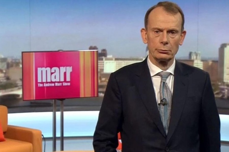 Journalist Andrew Marr.  Photo taken from Twitter.