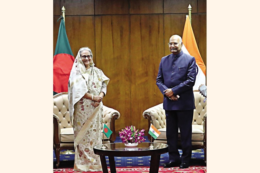 India-Bangladesh ties pivotal for regional peace, Hasina tells Kovind