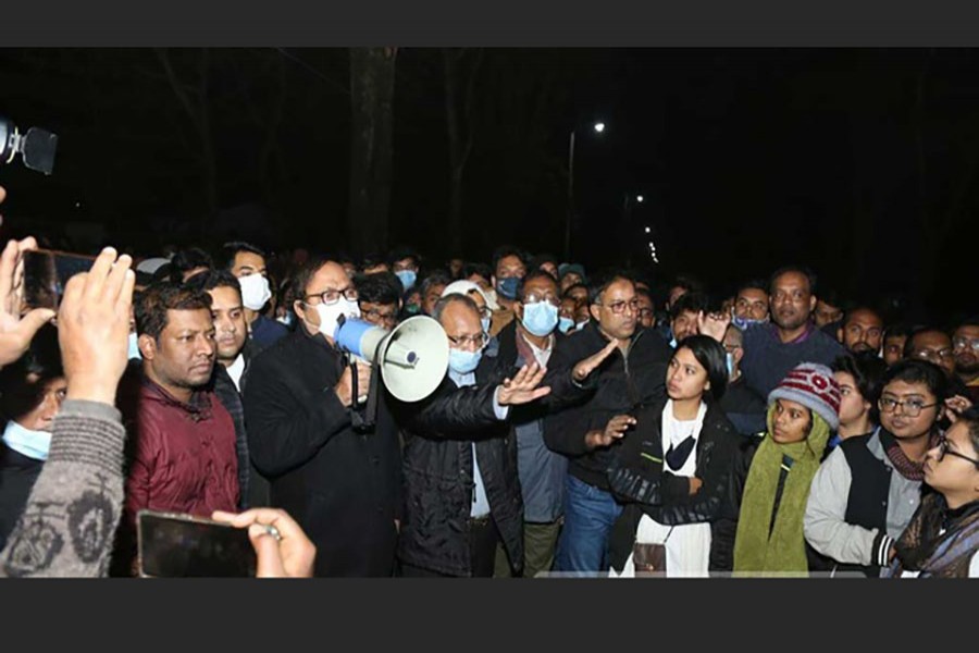 Overnight protests after Rajshahi University student dies in road accident