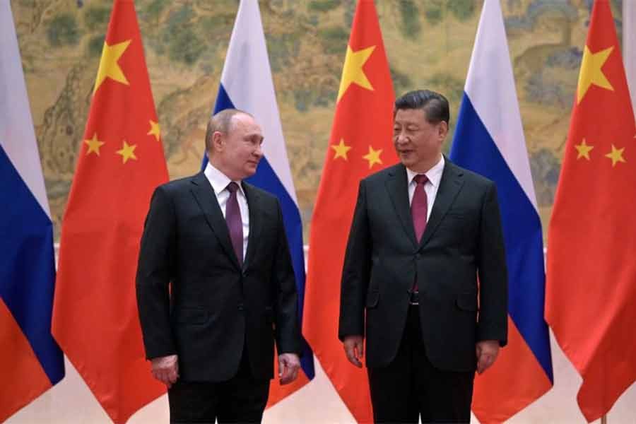 Russian President Vladimir Putin attending a meeting with Chinese President Xi Jinping in Beijing on Friday –Reuters photo