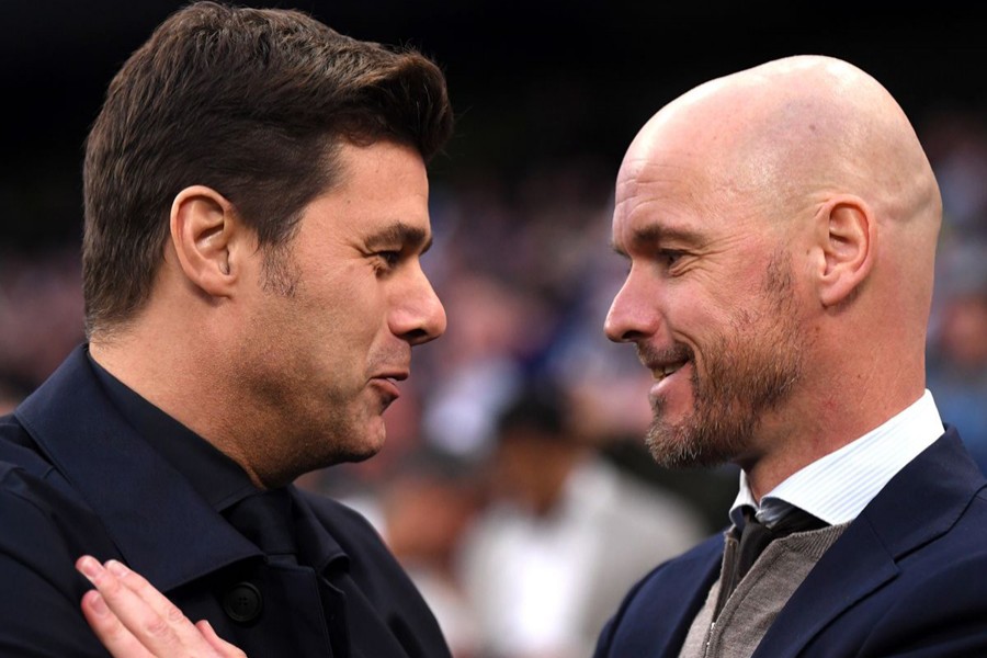 Mouricio Pochettino (left) and Erick Ten Hag seen in this undated photo