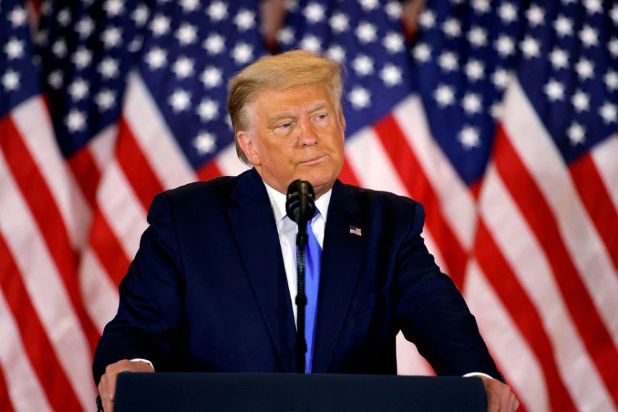 US President Donald Trump speaks in the East Room of the White House in Washington, US on November 4, 2020 — Reuters/Files