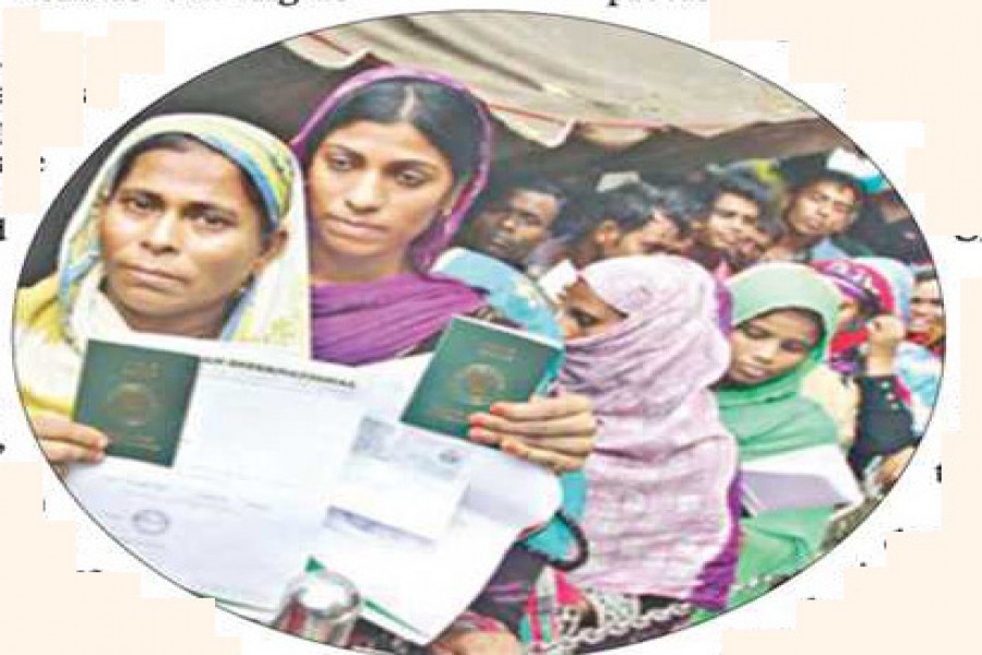 About 21,000 Bangladeshi women workers go abroad in two months