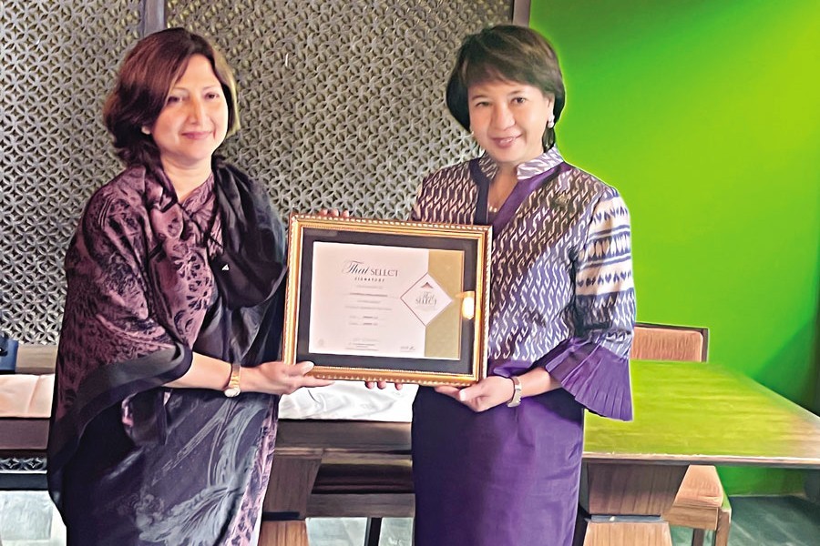 Dhaka restaurant gets 'Thai Select' certificate