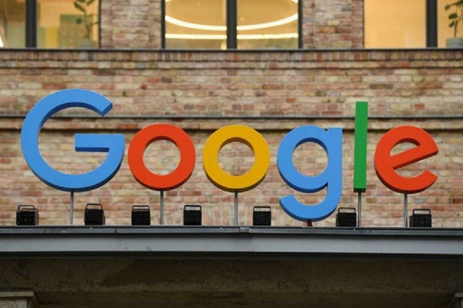 A view of a sign above the entrance of the Google office, ahead of presentation of the detailed investment plan for Germany, in Berlin, Germany, Aug 31, 2021. REUTERS/Annegret Hilse