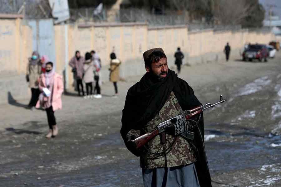 A Taliban fighter guarding a street in Kabul in Afghanistan on December 16 last year –Reuters file photo