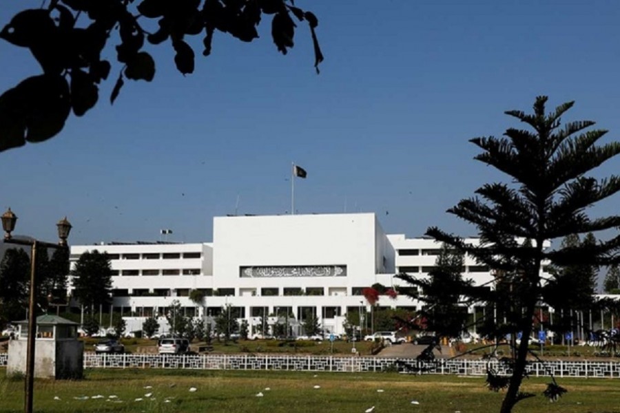 A general view of the Parliament House building in Islamabad, Pakistan Apr 10, 2022. REUTERS/Akhtar Soomro