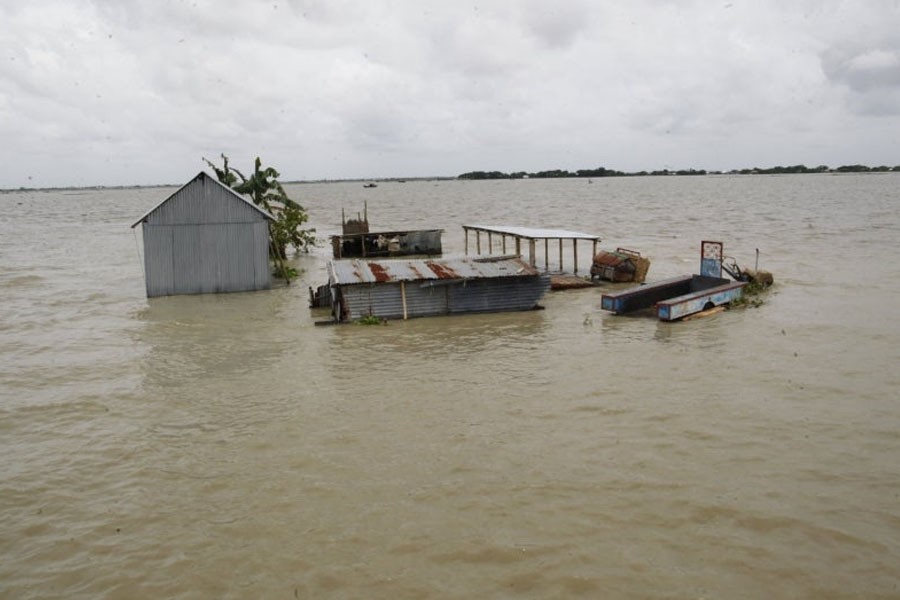 Flood situation in north-eastern region of Bangladesh slightly improves