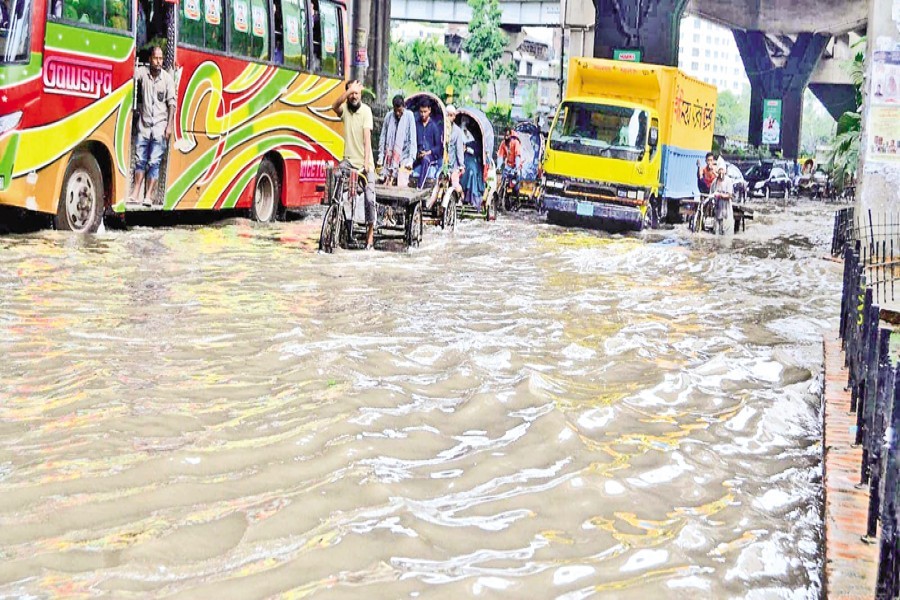 Rain inundates Chattogram's low-lying areas