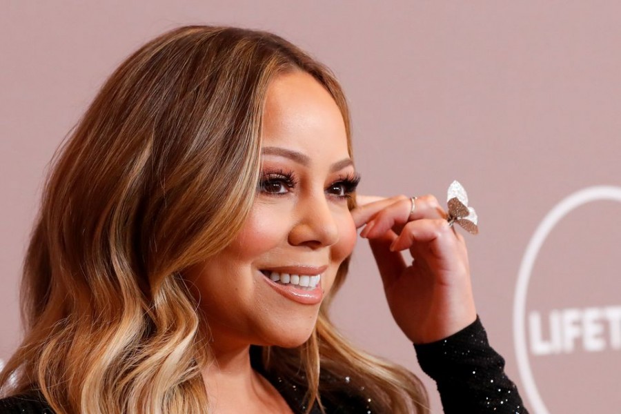 Singer Mariah Carey poses as she attends Variety's 2019 Power of Women: Los Angeles, in Beverly Hills, California, U.S., October 11, 2019. REUTERS/Mario Anzuoni/File Photo