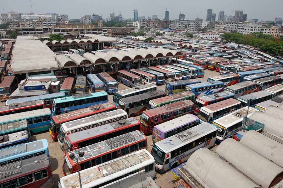 Unauthorised parking  at Mahakhali