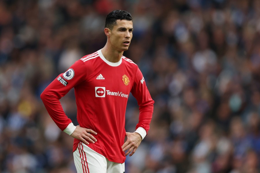 Manchester United's Cristiano Ronaldo reacts during a match — Reuters/Files