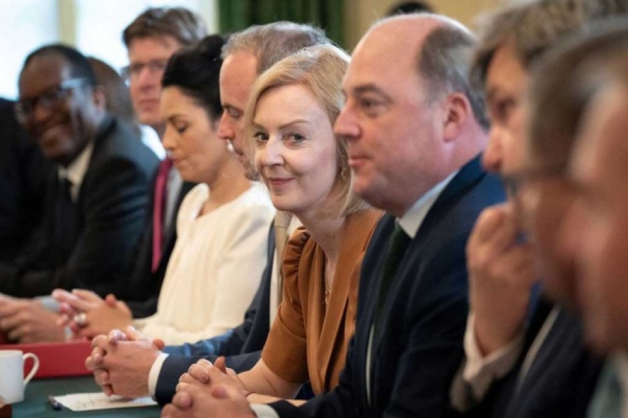 British Foreign Secretary Liz Truss and British Defence Secretary Ben Wallace attend a Cabinet meeting at 10 Downing Street, London, Britain July 19, 2022. Stefan Rousseau/Pool via REUTERS