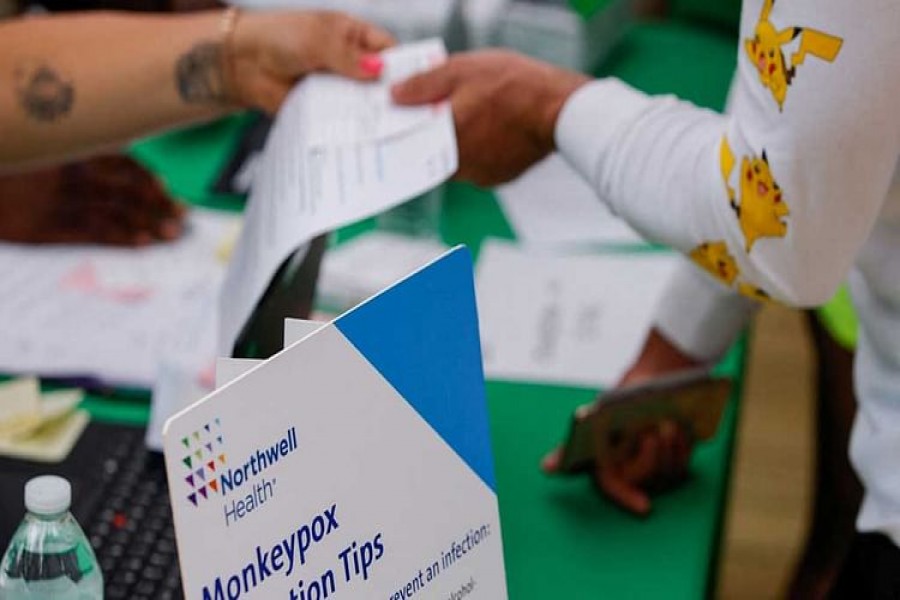 A person arrives to receive a monkeypox vaccination at the Northwell Health Immediate Care Center at Fire Island-Cherry Grove, in New York, US, Jul 15, 2022.REUTERS