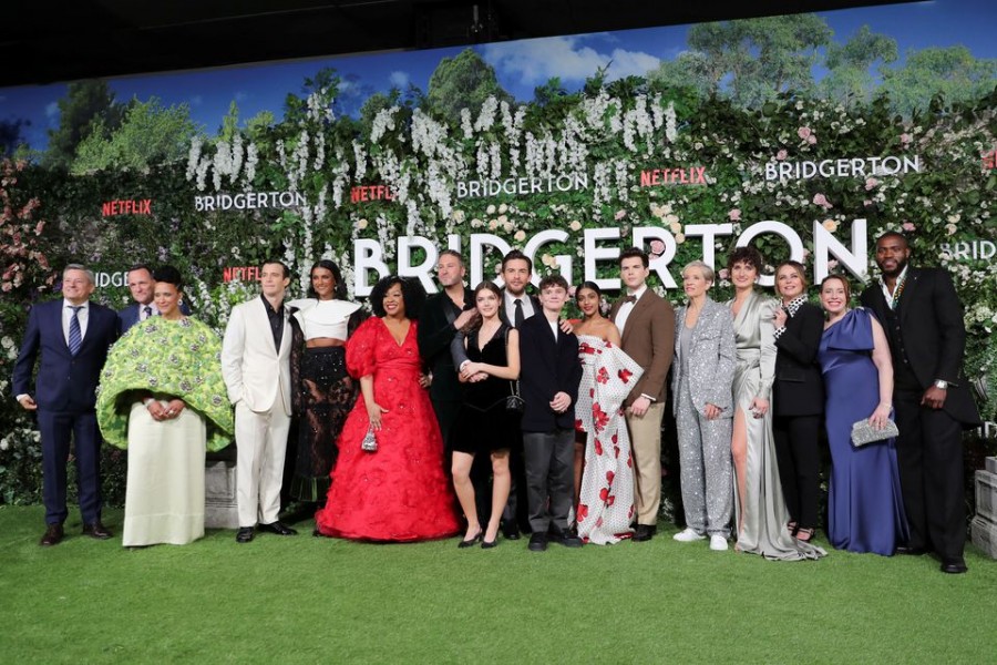 Cast and crew members attend the world premiere for the second season of the Netflix show "Bridgerton" in London, Britain March 22, 2022. REUTERS/May James