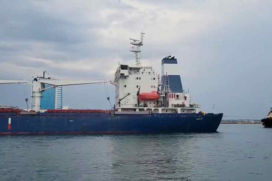 A cargo ship, Razoni, carrying grain leaves the Ukrainian port of Odesa on Monday –Reuters photo