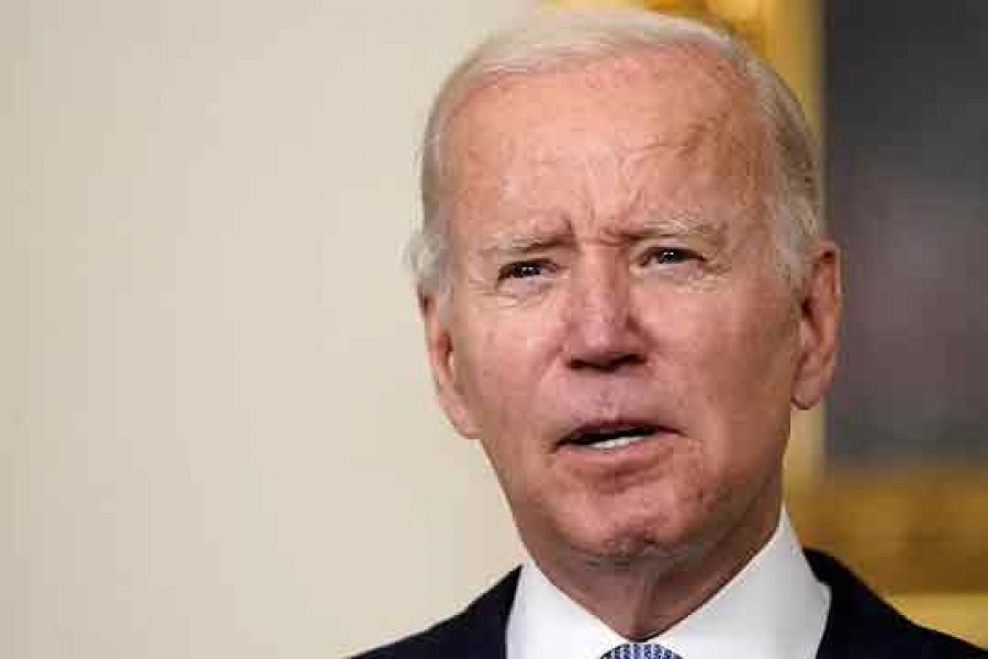 US President Joe Biden delivers remarks at the White House in Washington, US, July 28, 2022. REUTERS/Elizabeth Frantz