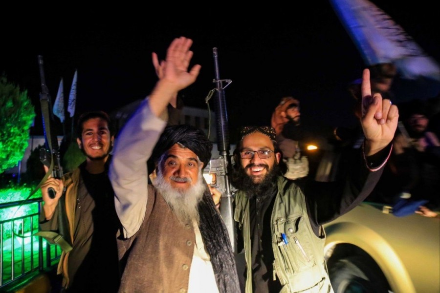 Taliban celebrate the first anniversary of the US withdrawal in Kabul, Afghanistan. Photo: EPA-EFE