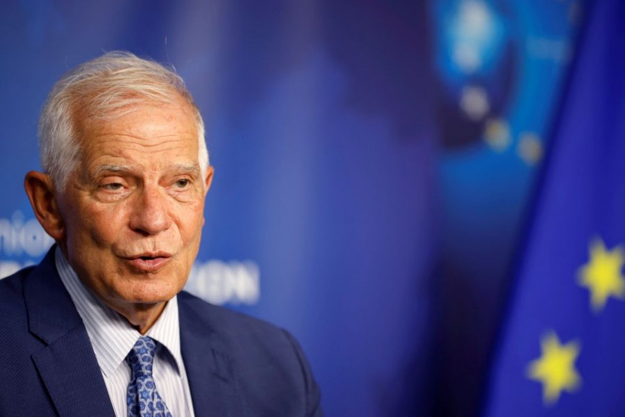 European Union Foreign Policy Chief Josep Borrell speaks on the tensions between the neighbouring Western Balkan nations in Brussels, Belgium, August 18, 2022. REUTERS/ Johanna Geron/File Photo