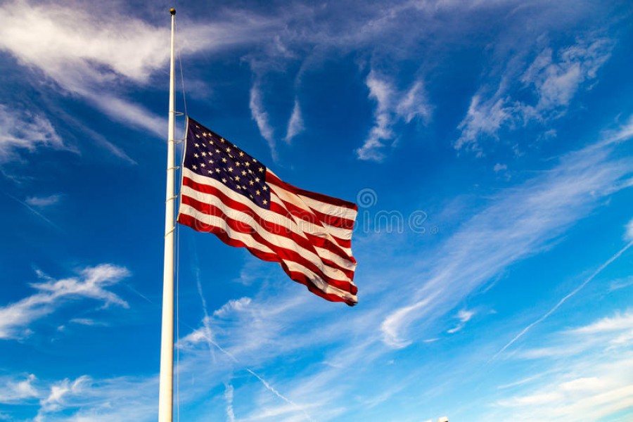 US flag flies at half-mast remembering 9/11, legacy of Elizabeth II