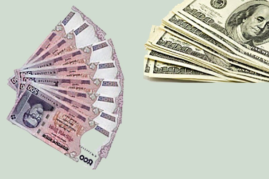 Dollar gets costlier by Tk 1.0