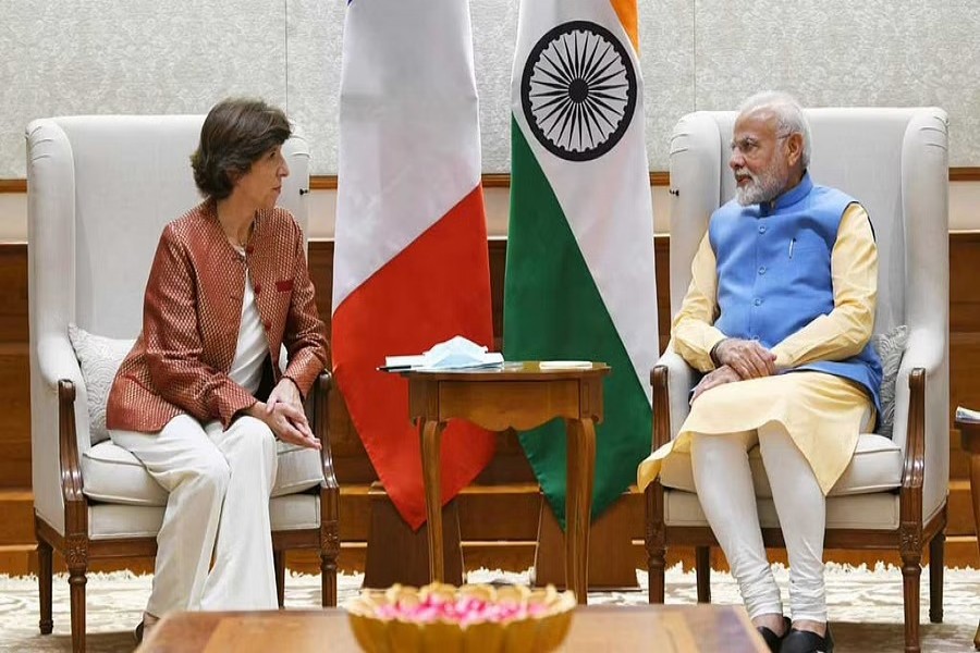 India's Prime Minister Narendra Modi meets with French Foreign Minister Catherine Colonna in New Delhi, India, Sept 14, 2022.REUTERS