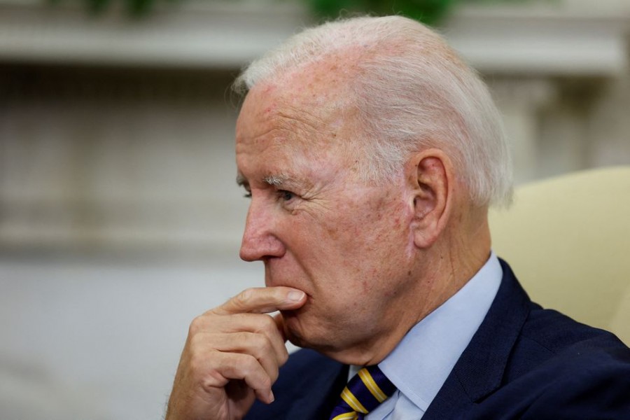 US President Joe Biden in the Oval Office at the White House in Washington, US, September 16, 2022. REUTERS/Evelyn Hockstein/File Photo