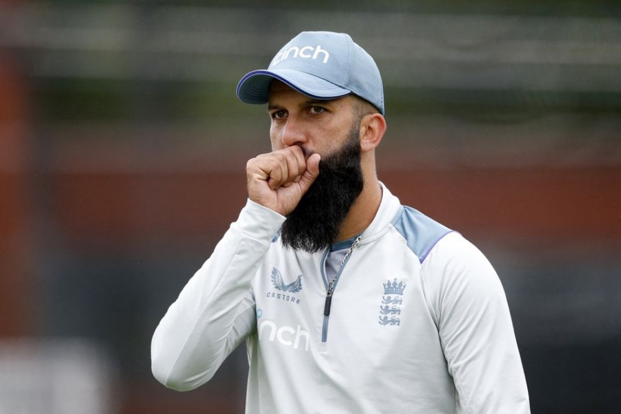 Cricket - England Practice Sessions - ODI Series - Old Trafford Cricket Ground, Manchester, Britain - July 21, 2022 England's Moeen Ali during practice Action Images via Reuters/Ed Sykes