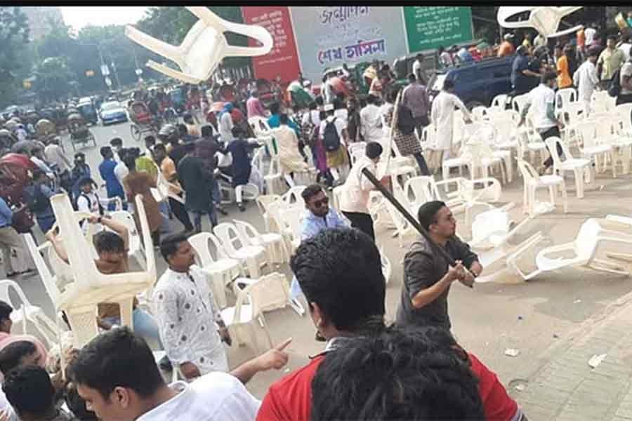 Chhatra League men attack Abrar Fahad remembrance rally