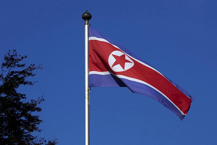 A North Korean flag at the propaganda village of Gijungdong in North Korea –Reuters file photo