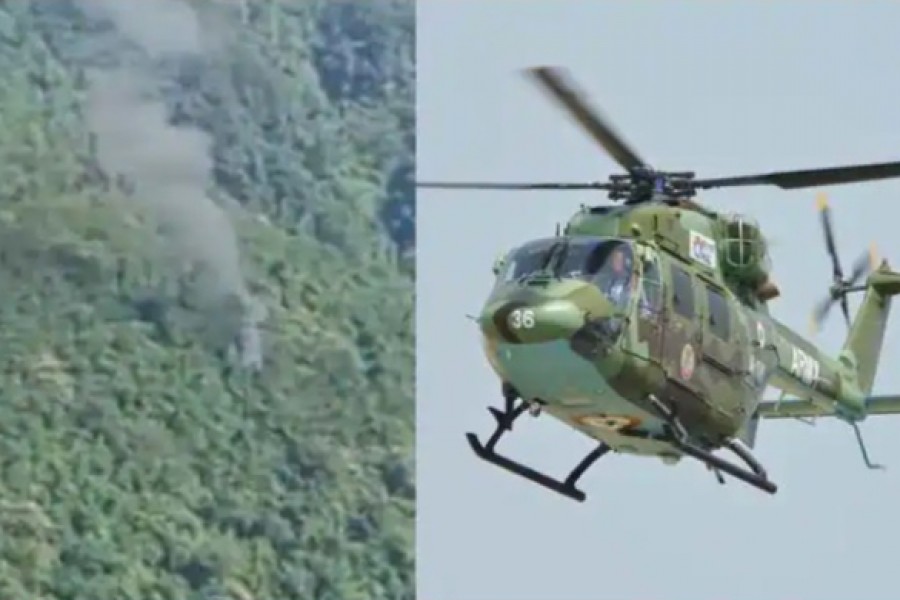 Indian Army chopper crashes near China border, three killed