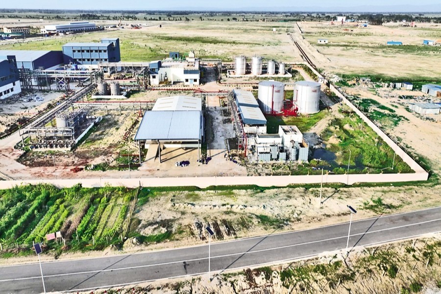 An aerial view of the Bangabandhu Sheikh Mujib Shilpa Nagar.