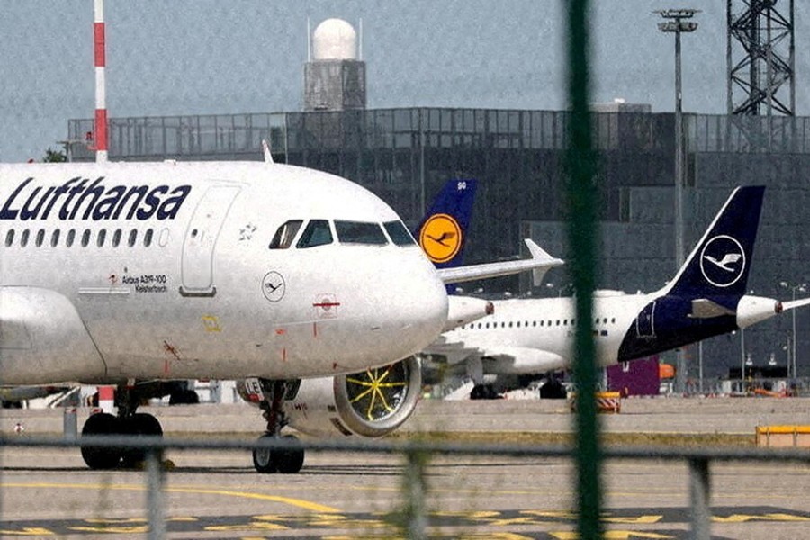 Planes of German air carrier Lufthansa are parked at Frankfurt airport in Frankfurt, Germany on June 2, 2020 — Reuters/Files