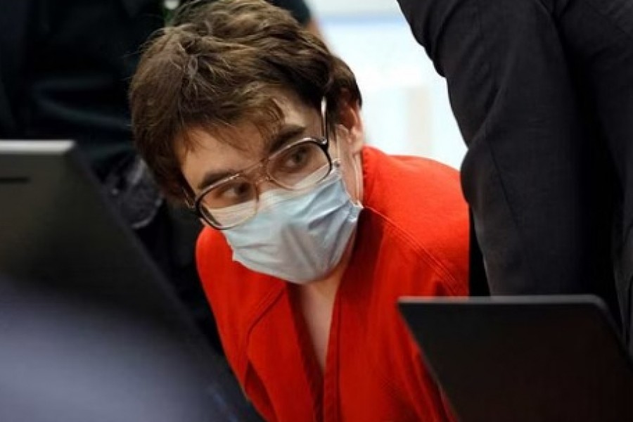 Marjory Stoneman Douglas High School shooter Nikolas Cruz is seated at the defense table for a sentencing hearing in his trial at the Broward County Courthouse, in Fort Lauderdale, Florida, US, November 2, 2022. Amy Beth Bennett/Pool via REUTERS