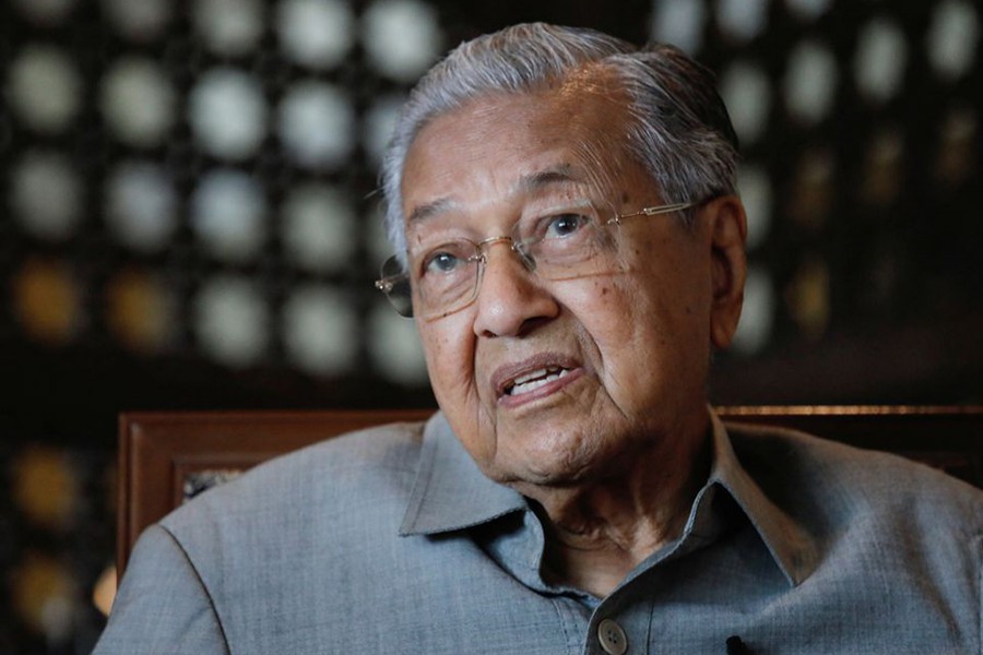 Former Malaysian Prime Minister Mahathir Mohamad speaks during an interview with Reuters in Putrajaya, Malaysia on November 8, 2022 — Reuters photo