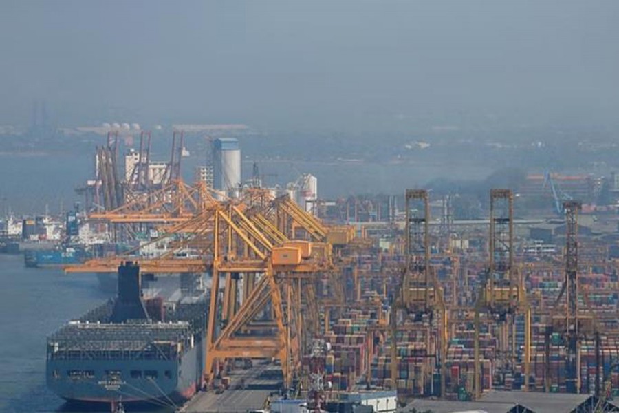 A general view of the main port is seen in Colombo, Sri Lanka, Jan 11, 2019. (Reuters)