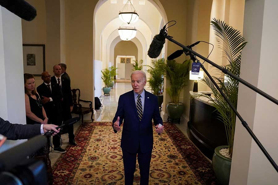 US President Joe Biden making a statement about the US midterm elections during his visit in Phnom Penh in Cambodia on Sunday –Reuters photo